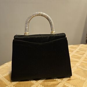 JUDITH LIEBER Black satin evening bag. NWOT